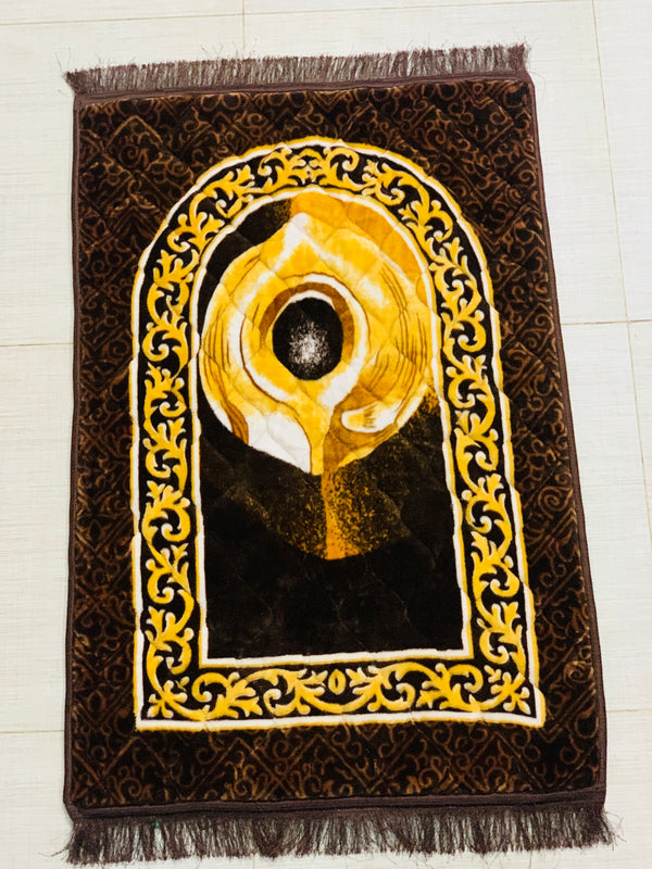 Brown comfy velevt prayer mat