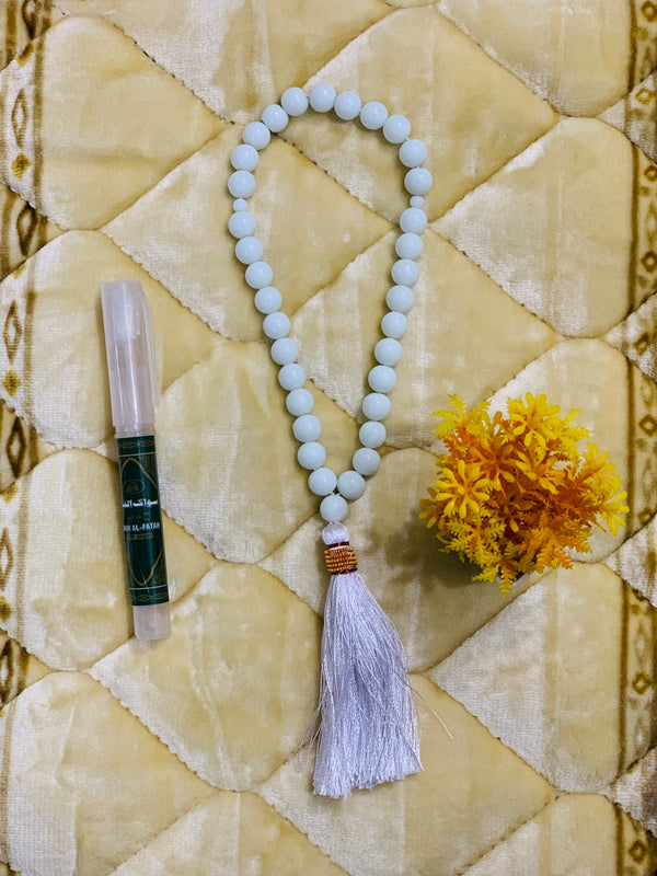 Prayer Beads with Olive Misvak pair