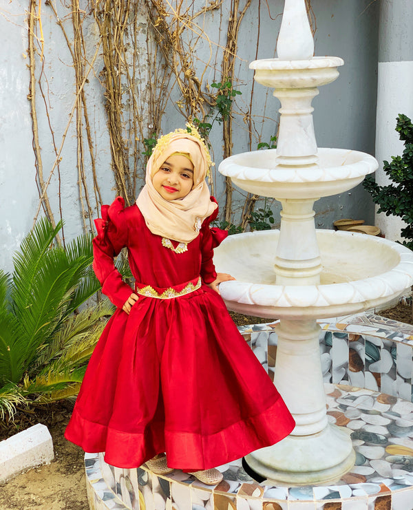 Red Turban style Dress