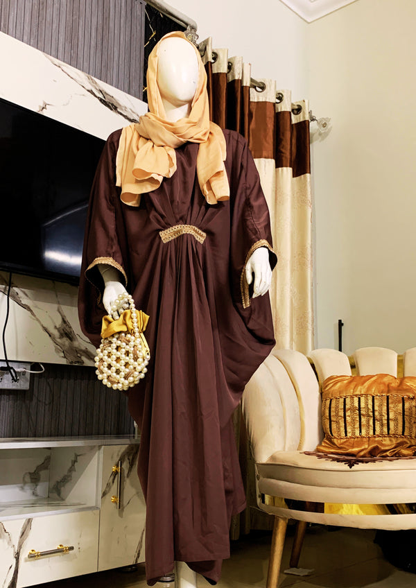 Brown beige style Abaya