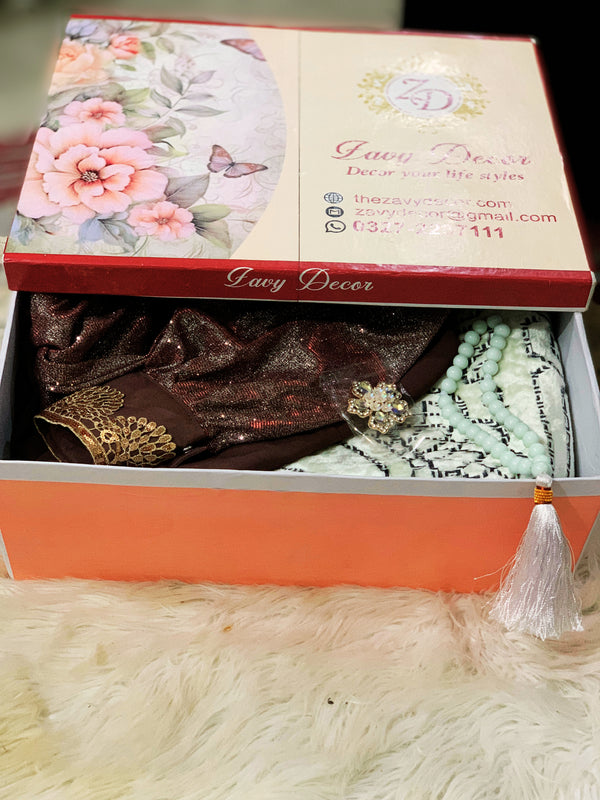 Modest style Shimmer  Hijab Turban Gift Box